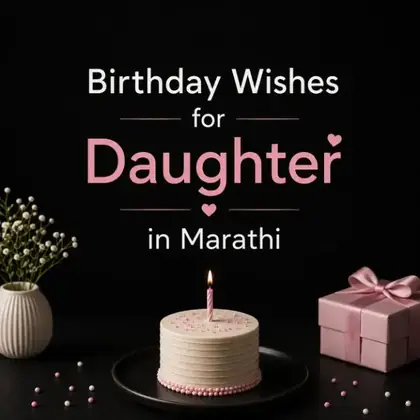 468+ मुलीसाठी वाढदिवसाच्या शुभेच्छा | Birthday Wishes for Daughter in Marathi (2026)